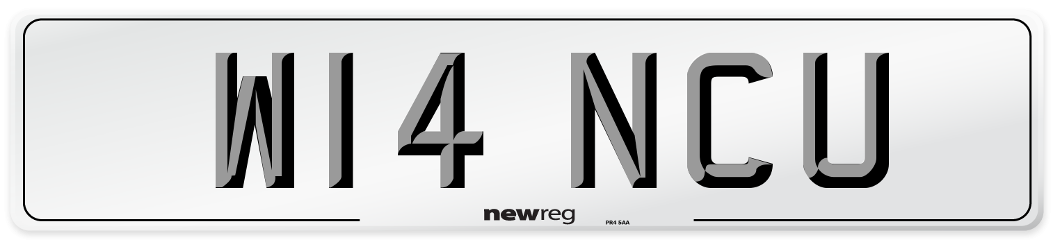 W14 NCU Number Plate from New Reg